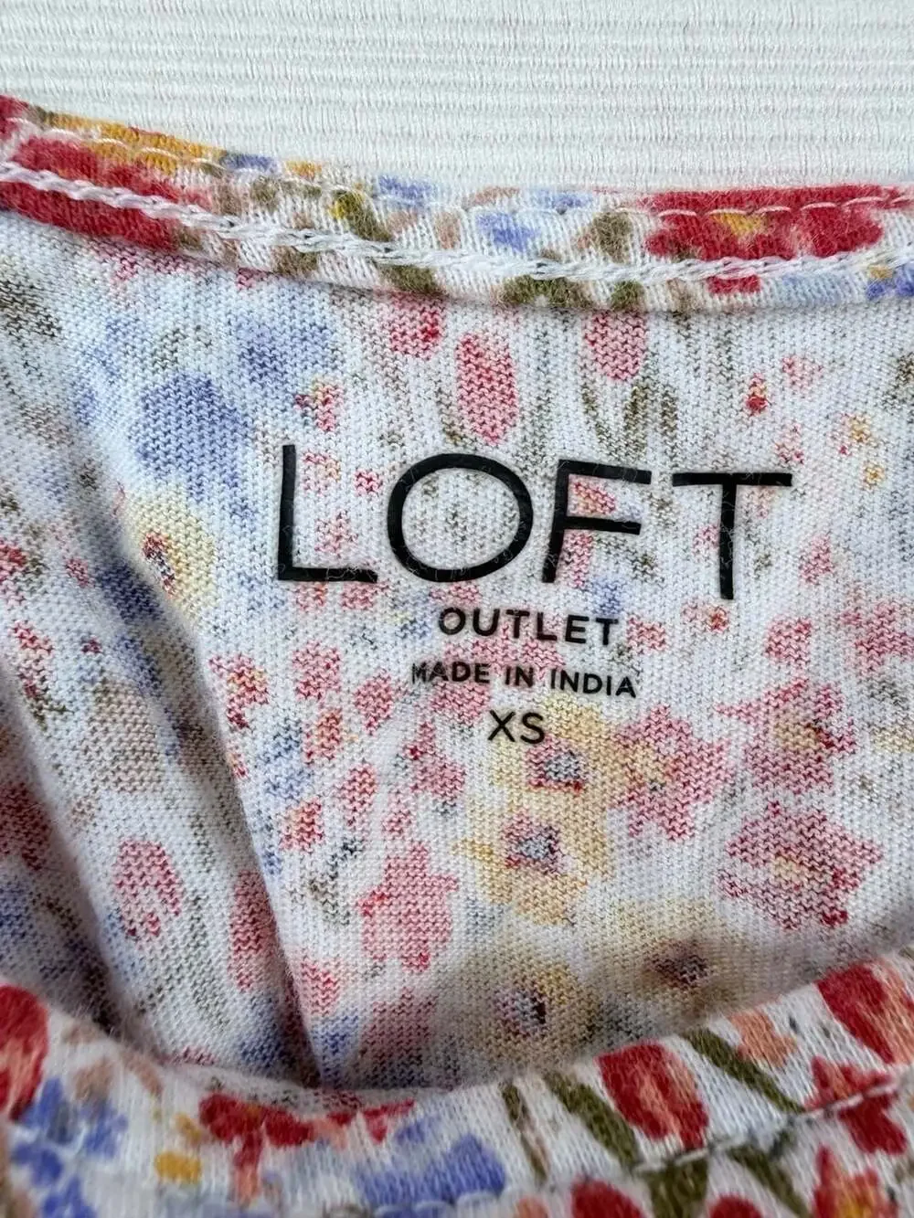 LOFT Outlet Floral Smocked Puff Sleeve Top XS
